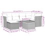 Set de sofás de jardín 7 piezas con cojines ratán PE gris de , Conjuntos de jardín - Ref: Foro24-3256081, Precio: 409,86 €, D...