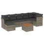 Set de sofás de jardín 8 pzas y cojines ratán sintético gris de , Conjuntos de jardín - Ref: Foro24-3256088, Precio: 460,70 €...