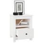 Mesita de noche madera maciza de pino blanco 40x35x49 cm de vidaXL, Mesitas de noche - Ref: Foro24-813711, Precio: 58,50 €, D...