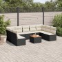 Set de sofás de jardín 10 pzas cojines ratán sintético negro de , Conjuntos de jardín - Ref: Foro24-3256119, Precio: 542,42 €...