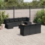 Set de sofás de jardín 11 pzas y cojines ratán sintético negro de , Conjuntos de jardín - Ref: Foro24-3256209, Precio: 687,64...