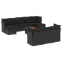 Set de sofás de jardín 11 pzas y cojines ratán sintético negro de , Conjuntos de jardín - Ref: Foro24-3256209, Precio: 687,64...