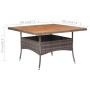 Mesa comedor para jardín ratán sintético madera de acacia gris de vidaXL, Mesas de jardín - Ref: Foro24-46188, Precio: 147,55...