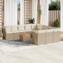 Set de sofás de jardín 12 pzas y cojines ratán sintético marrón de , Conjuntos de jardín - Ref: Foro24-3256240, Precio: 842,3...