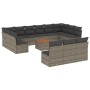 Set de sofás de jardín 14 pzas con cojines ratán sintético gris de , Conjuntos de jardín - Ref: Foro24-3256235, Precio: 820,9...