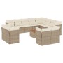 Set sofás de jardín con cojines 13 pzas ratán sintético beige de , Conjuntos de jardín - Ref: Foro24-3256282, Precio: 933,13 ...