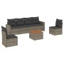 Set de sofás de jardín 7 piezas con cojines ratán PE gris de , Conjuntos de jardín - Ref: Foro24-3256403, Precio: 401,24 €, D...