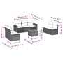 Juego de sofás de jardín con cojines beige 8 pzas ratán PE de , Conjuntos de jardín - Ref: Foro24-3256408, Precio: 532,07 €, ...