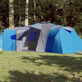 Tienda de campaña familiar iglú 12 personas impermeable azul de , Tiendas de campaña - Ref: Foro24-94347, Precio: 421,88 €, D...