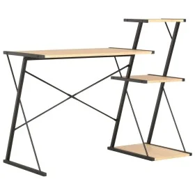 Desk with black and oak shelf 116x50x93 cm by vidaXL, Desks - Ref: Foro24-20289, Price: 48,29 €, Discount: %