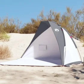 Tienda de playa 185T poliéster gris 268x223x125 cm de , Tiendas de campaña - Ref: Foro24-94408, Precio: 44,39 €, Descuento: %