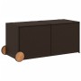 Caja de almacenaje jardín con ruedas ratán PE marrón 283L de , Cajas de almacenaje para exteriores - Ref: Foro24-365317, Prec...