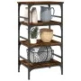 Carrito de cocina madera ingeniería roble ahumado 45x35x89,5 cm de , Carros de cocina y comedor - Ref: Foro24-842328, Precio:...