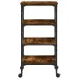 Carrito de cocina madera ingeniería roble ahumado 45x35x89,5 cm de , Carros de cocina y comedor - Ref: Foro24-842328, Precio:...
