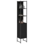 Armario de baño madera de ingeniería negro 33x33x185,5 cm de , Tocadores - Ref: Foro24-842471, Precio: 88,15 €, Descuento: %