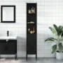 Armario de baño madera de ingeniería negro 33x33x185,5 cm de , Tocadores - Ref: Foro24-842471, Precio: 88,15 €, Descuento: %