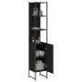 Armario de baño madera de ingeniería negro 33x33x185,5 cm de , Tocadores - Ref: Foro24-842471, Precio: 88,15 €, Descuento: %