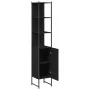 Armario de baño madera de ingeniería negro 33x33x185,5 cm de , Tocadores - Ref: Foro24-842471, Precio: 88,15 €, Descuento: %