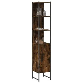 Armario de baño madera ingeniería roble ahumado 33x33x185,5 cm de , Tocadores - Ref: Foro24-842473, Precio: 76,58 €, Descuent...