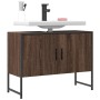 Armario lavabo baño madera ingeniería roble marrón 80x33x60 cm de , Tocadores de baño - Ref: Foro24-842465, Precio: 56,51 €, ...