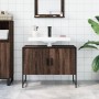 Armario lavabo baño madera ingeniería roble marrón 80x33x60 cm de , Tocadores de baño - Ref: Foro24-842465, Precio: 56,51 €, ...