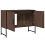 Armario lavabo baño madera ingeniería roble marrón 80x33x60 cm de , Tocadores de baño - Ref: Foro24-842465, Precio: 56,51 €, ...