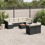 Set de sofás de jardín 10 pzas cojines ratán sintético negro de , Conjuntos de jardín - Ref: Foro24-3223809, Precio: 535,05 €...