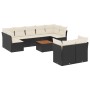 Set de sofás de jardín 10 pzas cojines ratán sintético negro de , Conjuntos de jardín - Ref: Foro24-3223809, Precio: 535,05 €...