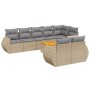 Set de sofás de jardín 9 pzas con cojines ratán sintético beige de , Conjuntos de jardín - Ref: Foro24-3257424, Precio: 625,1...