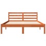 Estructura de cama madera maciza pino marrón cera 140x190 cm de , Camas y somieres - Ref: Foro24-844141, Precio: 87,89 €, Des...