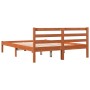 Estructura de cama madera maciza pino marrón cera 140x190 cm de , Camas y somieres - Ref: Foro24-844141, Precio: 87,89 €, Des...
