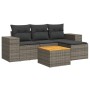 Juego de sofás jardín con cojines 5 pzas ratán sintético gris de , Conjuntos de jardín - Ref: Foro24-3225416, Precio: 293,29 ...