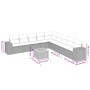 Set de sofás de jardín 10 pzas con cojines ratán sintético gris de , Conjuntos de jardín - Ref: Foro24-3257824, Precio: 609,6...