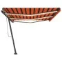 Toldo manual retráctil con luz LED naranja y marrón 600x300 cm de , Toldos - Ref: Foro24-3069805, Precio: 680,06 €, Descuento: %