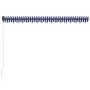 Toldo manual retráctil azul y blanco 450x300 cm de , Toldos - Ref: Foro24-3055194, Precio: 338,34 €, Descuento: %