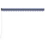 Toldo manual retráctil azul y blanco 450x300 cm de , Toldos - Ref: Foro24-3055194, Precio: 360,97 €, Descuento: %