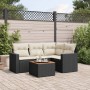 Set de muebles de jardín 5 pzas y cojines ratán sintético negro de , Conjuntos de jardín - Ref: Foro24-3224103, Precio: 299,5...