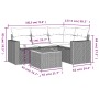 Set de muebles de jardín 5 pzas y cojines ratán sintético negro de , Conjuntos de jardín - Ref: Foro24-3224103, Precio: 299,5...