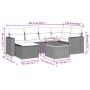 Set de sofás de jardín 7 piezas con cojines ratán PE gris de , Sofás modulares de exterior - Ref: Foro24-3224226, Precio: 395...