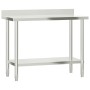 Mesa de trabajo para cocina con estante acero inox 110x55x150cm de , Restauración - Ref: Foro24-3208908, Precio: 302,25 €, De...