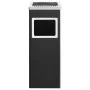 Papelera con cenicero de acero negro 36 L de vidaXL, Cubos de la basura y papeleras - Ref: Foro24-51091, Precio: 126,97 €, De...