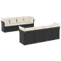 Set de sofás de jardín 8 piezas y cojines ratán sintético negro de , Conjuntos de jardín - Ref: Foro24-3249145, Precio: 543,7...