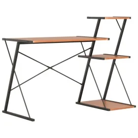 Escritorio con estantería negro y marrón 116x50x93 cm de vidaXL, Escritorios - Ref: Foro24-20290, Precio: 48,16 €, Descuento: %