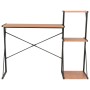 Escritorio con estantería negro y marrón 116x50x93 cm de vidaXL, Escritorios - Ref: Foro24-20290, Precio: 48,55 €, Descuento: %