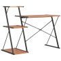 Escritorio con estantería negro y marrón 116x50x93 cm de vidaXL, Escritorios - Ref: Foro24-20290, Precio: 48,55 €, Descuento: %