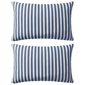 Cojines para exterior a rayas 60x40 cm azul marino 2 unidades de , Cojines - Ref: Foro24-132308, Precio: 32,46 €, Descuento: %
