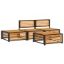 Set sofás de jardín con cojines 4 pzas madera maciza de acacia en Conjuntos de jardín | Comprar online en Foru.es