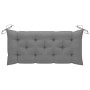 Banco Batavia de teca maciza con cojín gris 120 cm de , Bancos de jardín - Ref: Foro24-3062170, Precio: 233,38 €, Descuento: %
