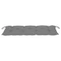 Banco Batavia de teca maciza con cojín gris 120 cm de , Bancos de jardín - Ref: Foro24-3062170, Precio: 229,09 €, Descuento: %