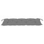 Banco Batavia de teca maciza con cojín gris 120 cm de , Bancos de jardín - Ref: Foro24-3062170, Precio: 233,38 €, Descuento: %